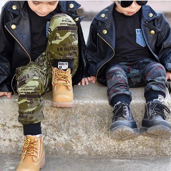 Kids Black faux leather Unisex jackets - Picture 5 of 8